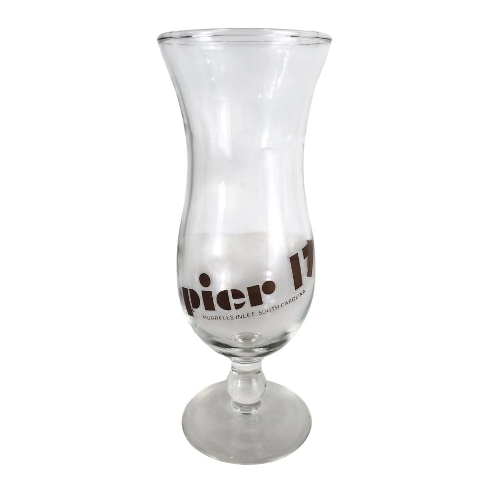 Vintage Pier 17 Murrells Inlet South Carolina Souvenir Hurricane‎ Drinking Glass